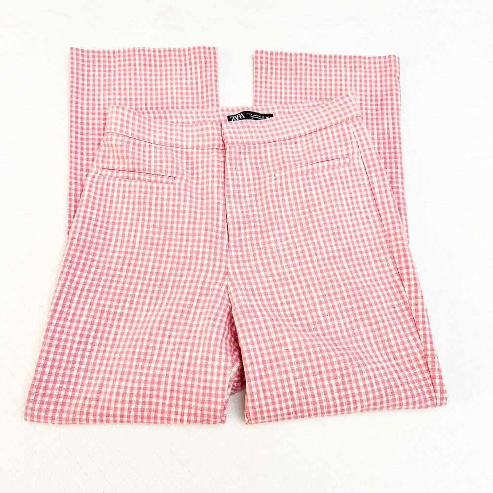 Zara Plaid Gingham Checkered Patterned Flat Front… - image 4